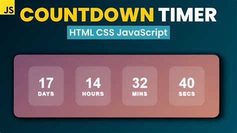 Javascript Countdown Timer Delay