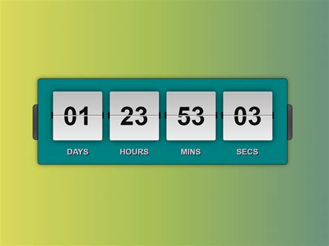 Javascript Countdown Timer Hours Minutes Seconds Milliseconds