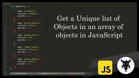 javascript create unique array of objects