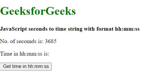 javascript date time format hh mm ss