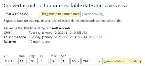 javascript date unix timestamp milliseconds