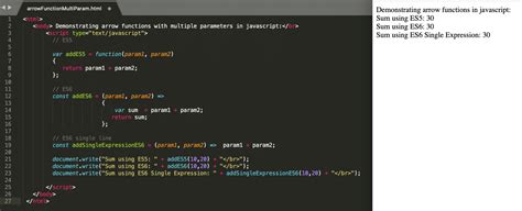 javascript define function with arrow