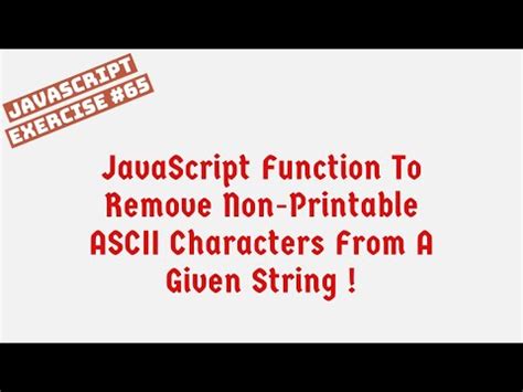 Javascript Detect Non Printable Characters