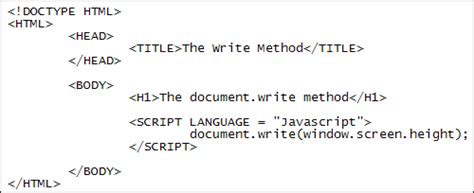 javascript document write example