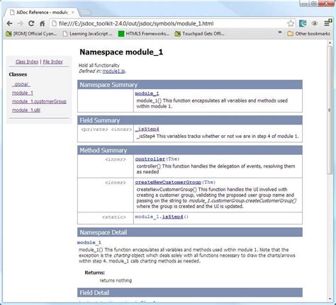 Javascript Documentation Tools