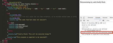 javascript error handling example