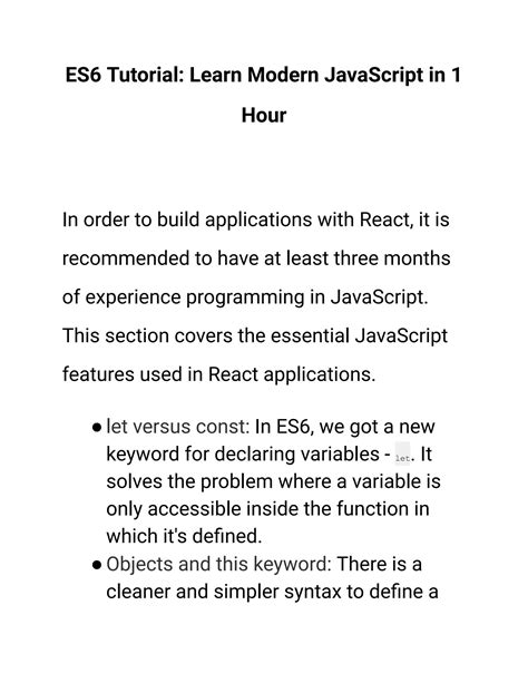 javascript es6 tutorial pdf