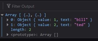 javascript filter and map array of objects