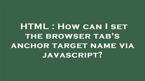 Javascript Find Anchors