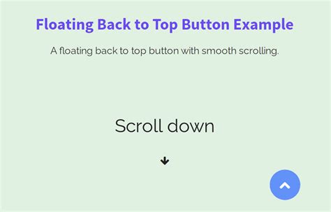 Javascript Floating Back To Top Button
