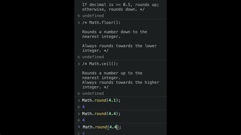 Javascript Floor Vs Round
