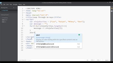 javascript for loop through array