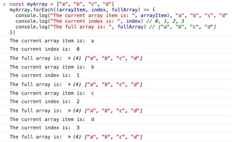 javascript foreach index start at 1