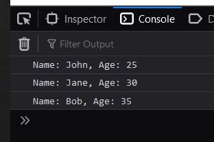 javascript foreach json object
