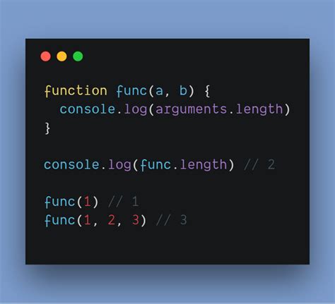 javascript function arguments length