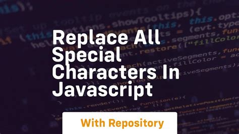 javascript function replace special characters