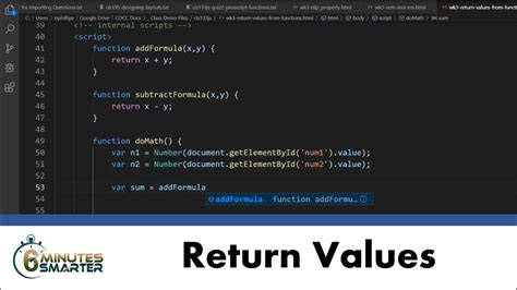 javascript function with parameters and return value