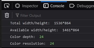 javascript get screen width in pixels