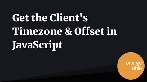 javascript get timezone offset from timezone name