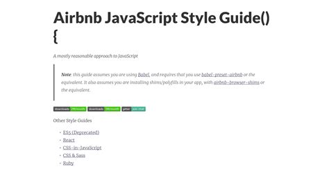 javascript guide airbnb