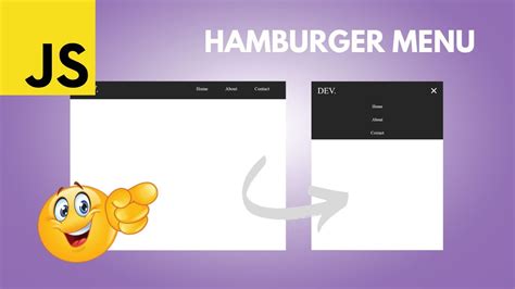 javascript hamburger menu