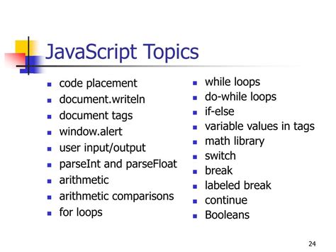 javascript important topics