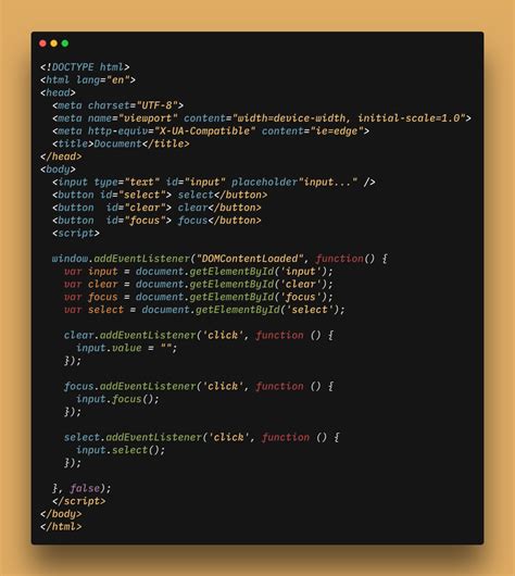 Javascript Input Example