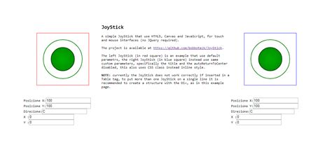 Javascript Joystick Input