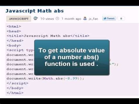 Javascript Math.abs Not Working