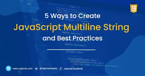 Javascript Multiline String Without Newlines
