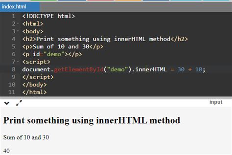 Javascript Print Element Html