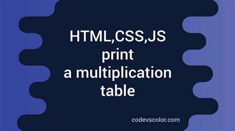 Javascript Print Html Table