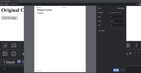 Javascript Print Page Without Dialog Box