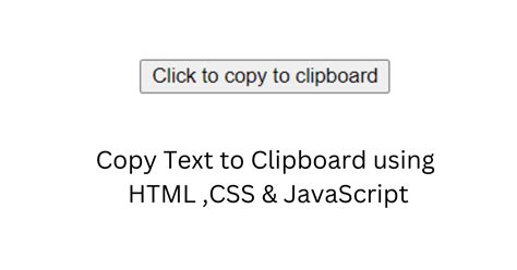 Javascript Put Something In Clipboard