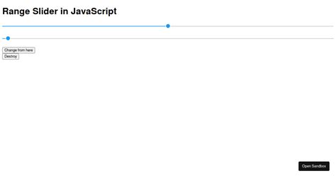Javascript Range Slider Show Value