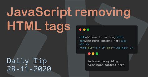 Javascript Remove Tags Keep Content