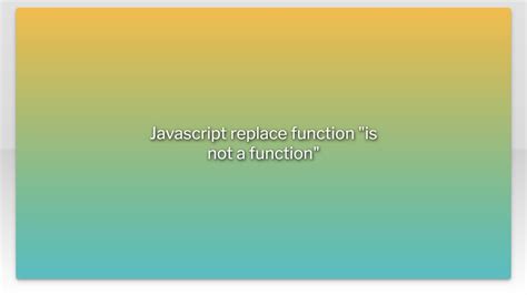 javascript replace function not working