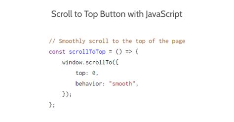 Javascript Scroll Page To Top
