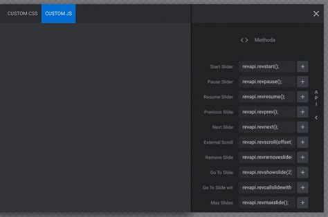 Javascript Slider Api