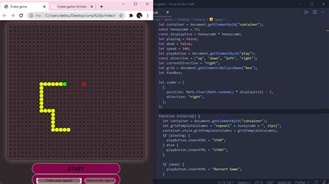 javascript snake game simple code