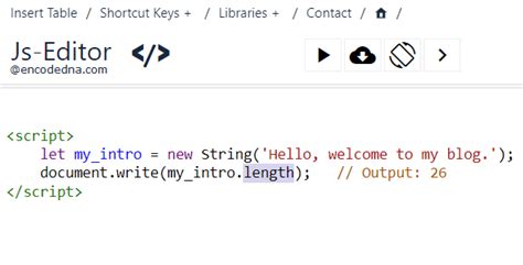 Javascript String Length Function