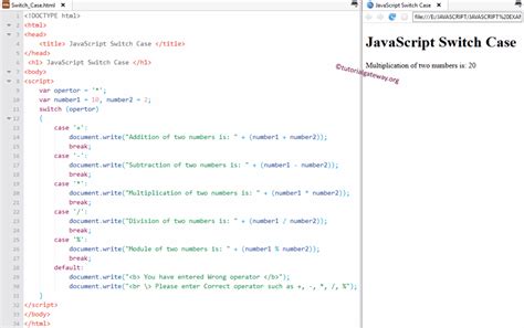 Javascript Switch Go To Default