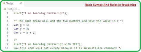 JavaScript Syntax