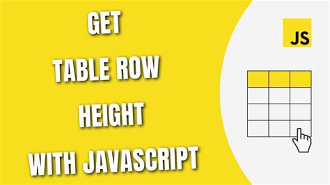 Javascript Table Get Row