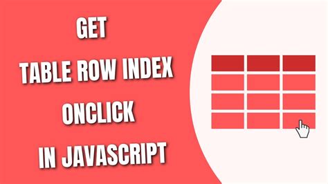 Javascript Table Row Onclick