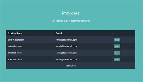 Javascript Table View