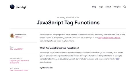 Javascript Tag Control