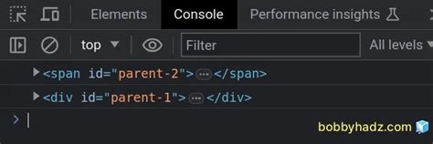 Javascript Tag Get Parent