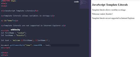 Javascript Template Use Variable