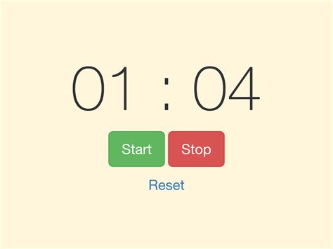 Javascript Timer Start Stop Pause Reset